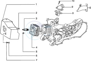 Typhoon 50 (USA) USA drawing Cylinder head - Cooling hood - Inlet and induction pipe