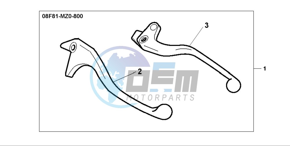 CHROME LEVER KIT