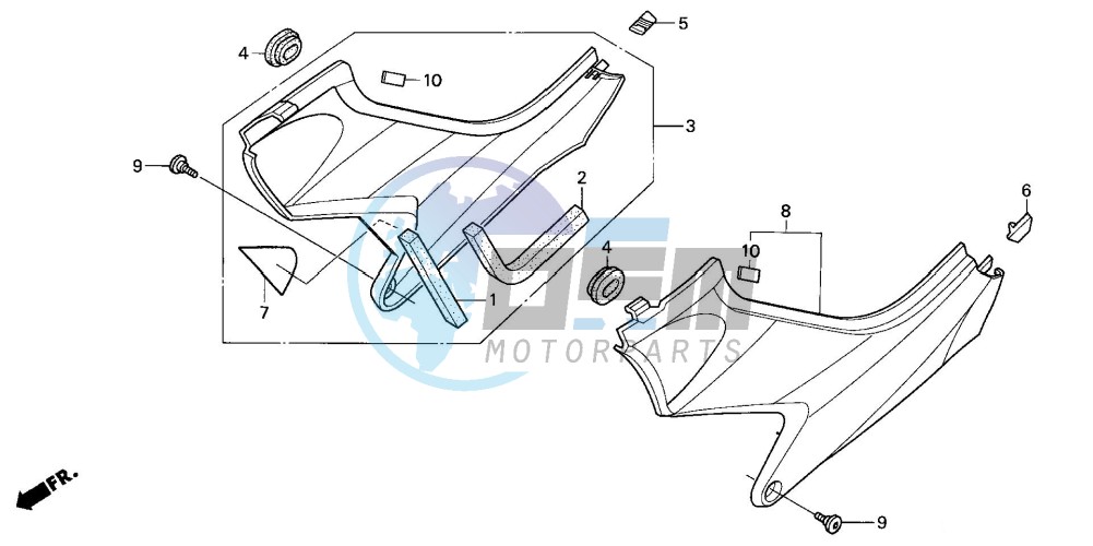 SIDE COVER (CB600F3/4/5/6)