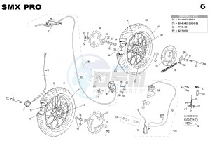 SMX PRO 50 drawing WHEELS