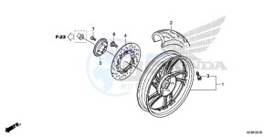 SH125AE SH125A UK - (E) drawing REAR WHEEL