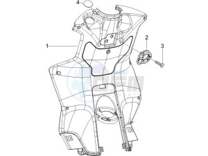 NRG 50 power DT drawing Front glove-box - Knee-guard panel