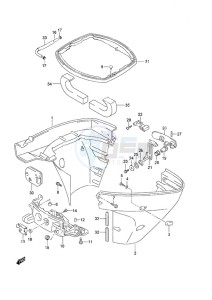 DF 25 V-Twin drawing Side Cover Non-Remote Control