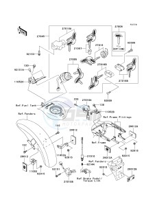 VN 1600 F [VULCAN 1600 MEAN STREAK] (6F) F6F drawing IGNITION SWITCH_LOCKS_REFLECTORS