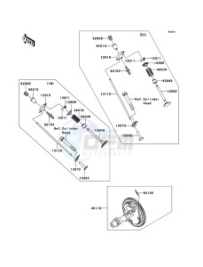 MULE_610_4X4 KAF400A7F EU drawing Valve(s)/Camshaft(s)