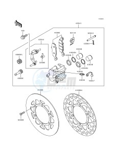 KX 100 B [KX100] (B5-B7) [KX100] drawing FRONT BRAKE-- KX100-B7- -