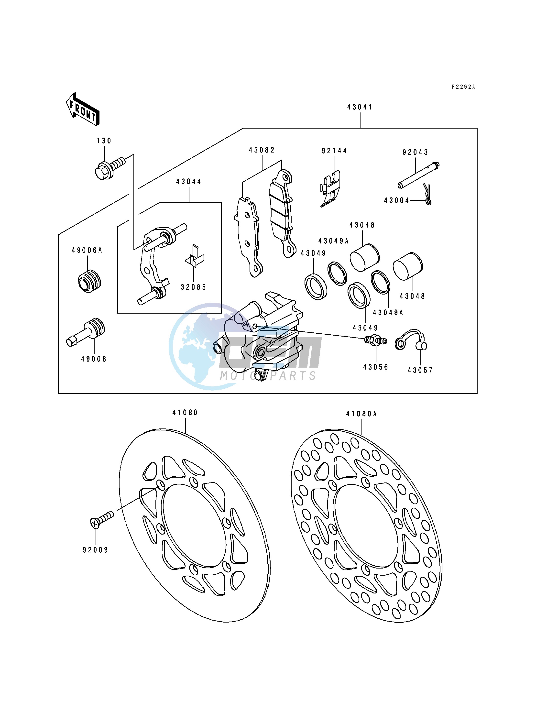 FRONT BRAKE-- KX100-B7- -