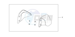 CBF1000T drawing KNUCKLE VISOR