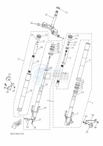 YZF125-A YZF-R125 (B5G5) drawing FRONT FORK