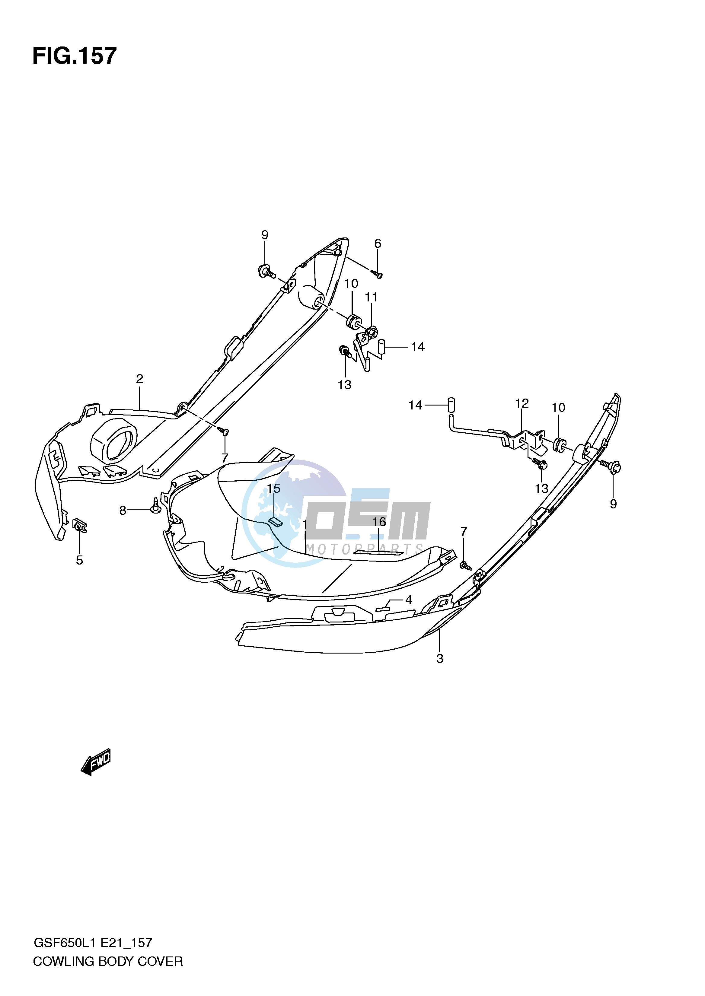 COWLING BODY COVER (GSF650SAL1 E21)