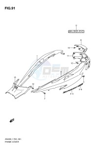 AN400 (E2) Burgman drawing FRAME COVER (AN400ZAL1 E51)