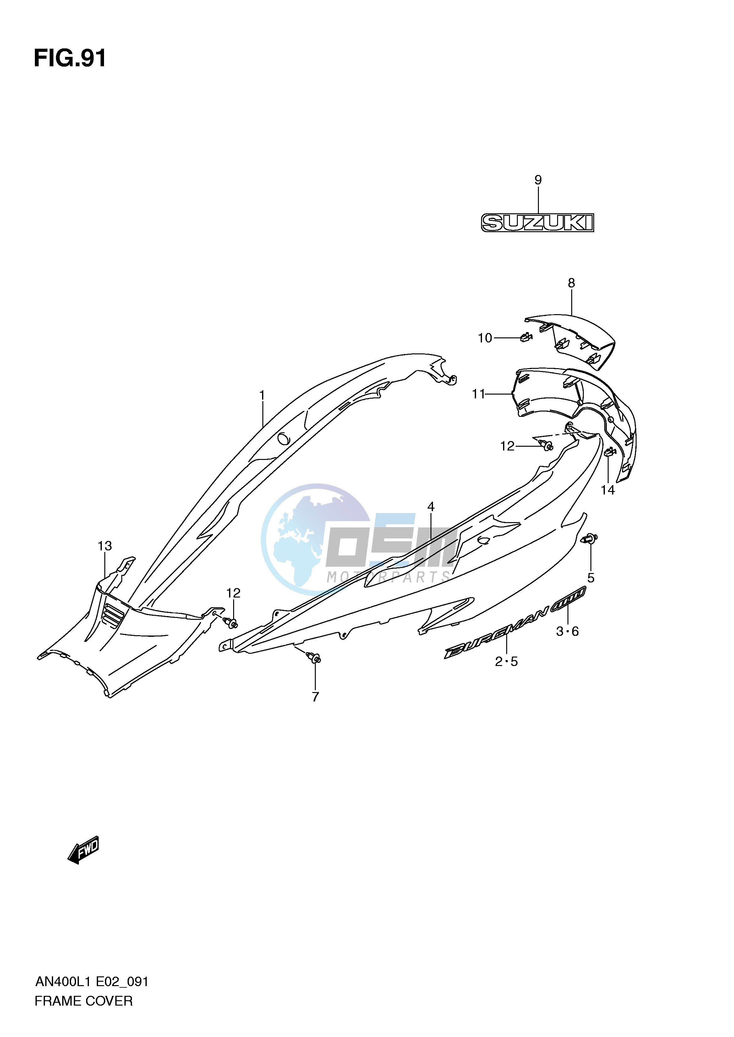 FRAME COVER (AN400ZAL1 E51)