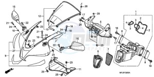 CBR600RR9 Korea - (KO) drawing UPPER COWL