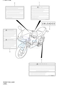 SV650S (E2) drawing LABEL (MODEL K2)