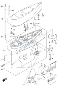 DF 250 drawing Gear Case (C/R)