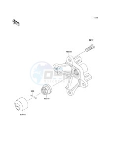 KVF700 D [PRAIRIE 700 4X4 TEAM GREEN SPECIAL EDITION] (6F) D6F drawing FRONT HUB