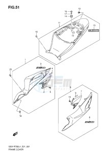 GSX-R750 drawing FRAME COVER L4