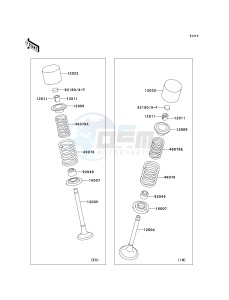 KLX 250 H [KLX250S] (H6F-H7F) H7F drawing VALVE-- S- -