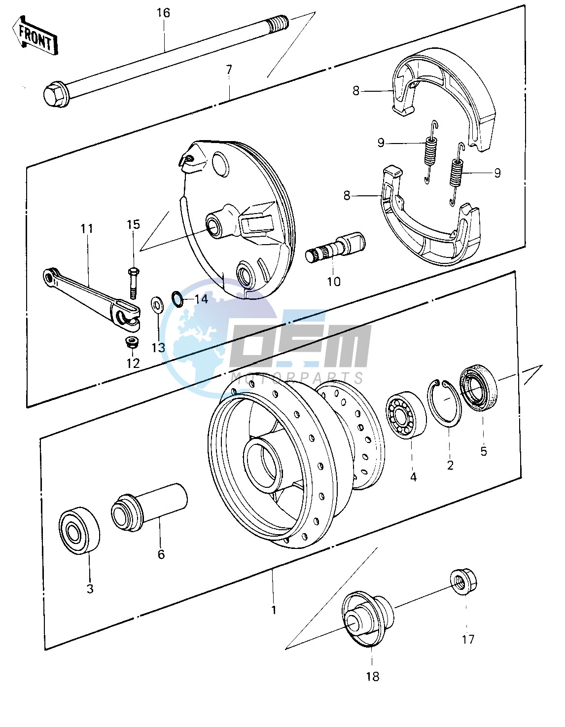 FRONT HUB_BRAKE -- 81 KX80-C1- -