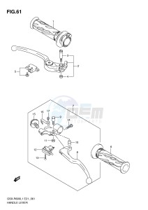 GSX-R600 (E21) drawing HANDLE LEVER