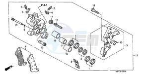 XL1000VA9 Europe Direct - (ED / ABS) drawing FRONT BRAKE CALIPER (R.) (XL1000VA)