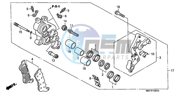 FRONT BRAKE CALIPER (R.) (XL1000VA)