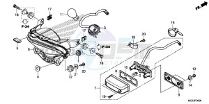 CBR500RE CBR500R UK - (E) drawing TAILLIGHT