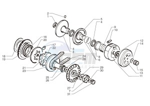 Ark AC 25 Silver-Glossy Black 50 drawing Driving pulley