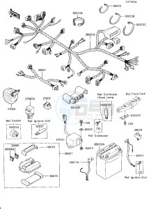 ZX 600 C [NINJA 600R] (C1-C2) [NINJA 600R] drawing CHASSIS ELECTRICAL EQUIPMENT