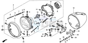 VT1100C3 drawing HEADLIGHT (1)