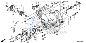 TRX500FM2F TRX500FM U drawing FRONT CRANKCASE COVER