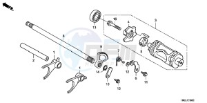 TRX500FAD TRX500FA Europe Direct - (ED) drawing GEARSHIFT FORK/ GEARSHIFT DRUM