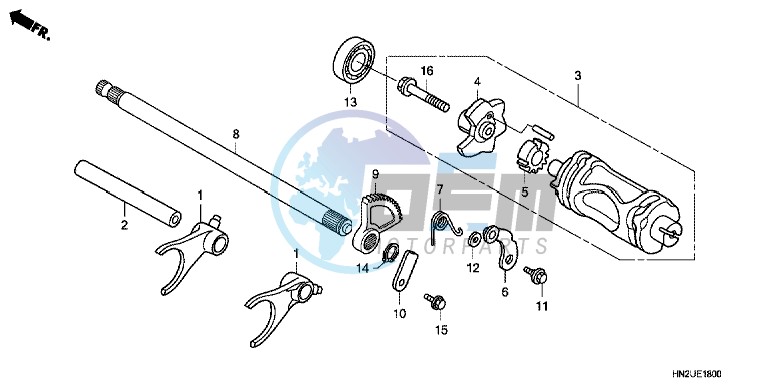 GEARSHIFT FORK/ GEARSHIFT DRUM