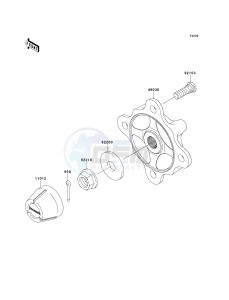 KRF 750 G [TERYX 750 FI 4X4] (G9F) G9F drawing FRONT HUBS_BRAKES