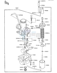 KX 80 E [KX80] (E2-E3) [KX80] drawing CARBURETOR   -- 85 KX80-E3- -