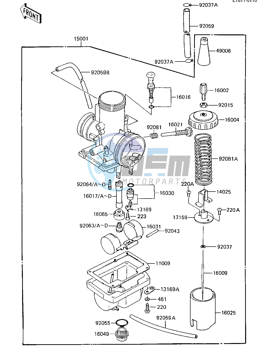 CARBURETOR   -- 85 KX80-E3- -