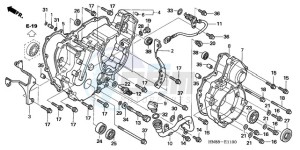 TRX680FA9 Australia - (U) drawing REAR CRANKCASE COVER