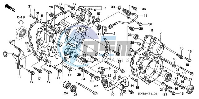 REAR CRANKCASE COVER