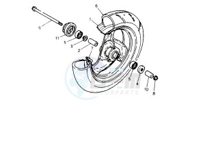 YA ZA JOG Z 50 drawing FRONT WHEEL