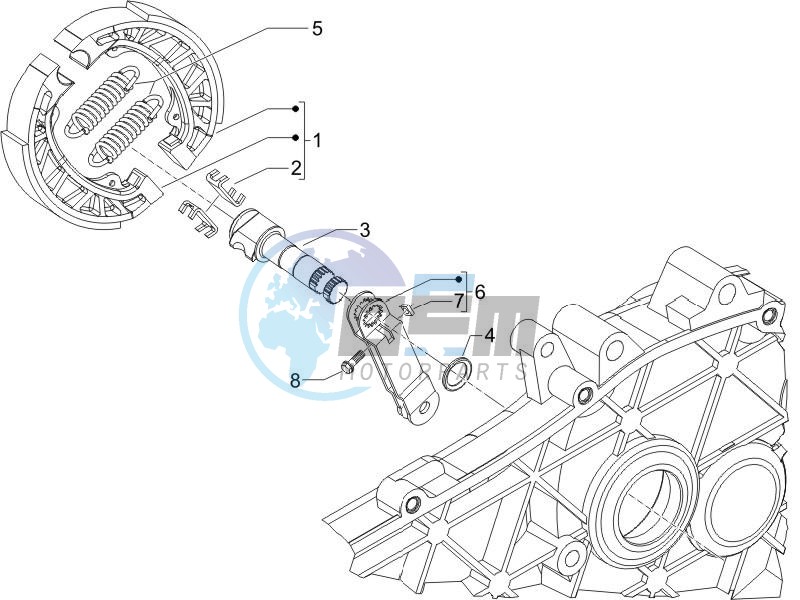 Rear brake - Brake jaw