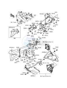 Z800 ABS ZR800BGF FR GB XX (EU ME A(FRICA) drawing Cowling Lowers