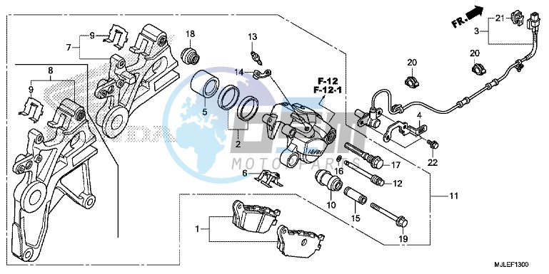 REAR BRAKE CALIPER