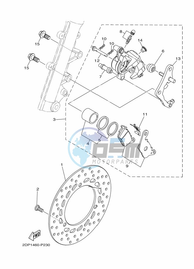 REAR BRAKE CALIPER