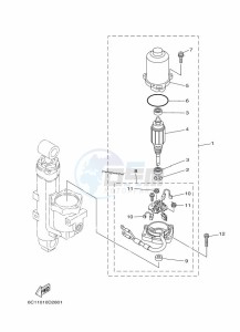 T50TLRH drawing POWER-TILT-ASSEMBLY-2