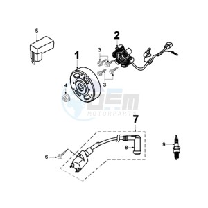 FIGHT LZ SP2 drawing IGNITION PART WITHOUT SENDER LIGHT