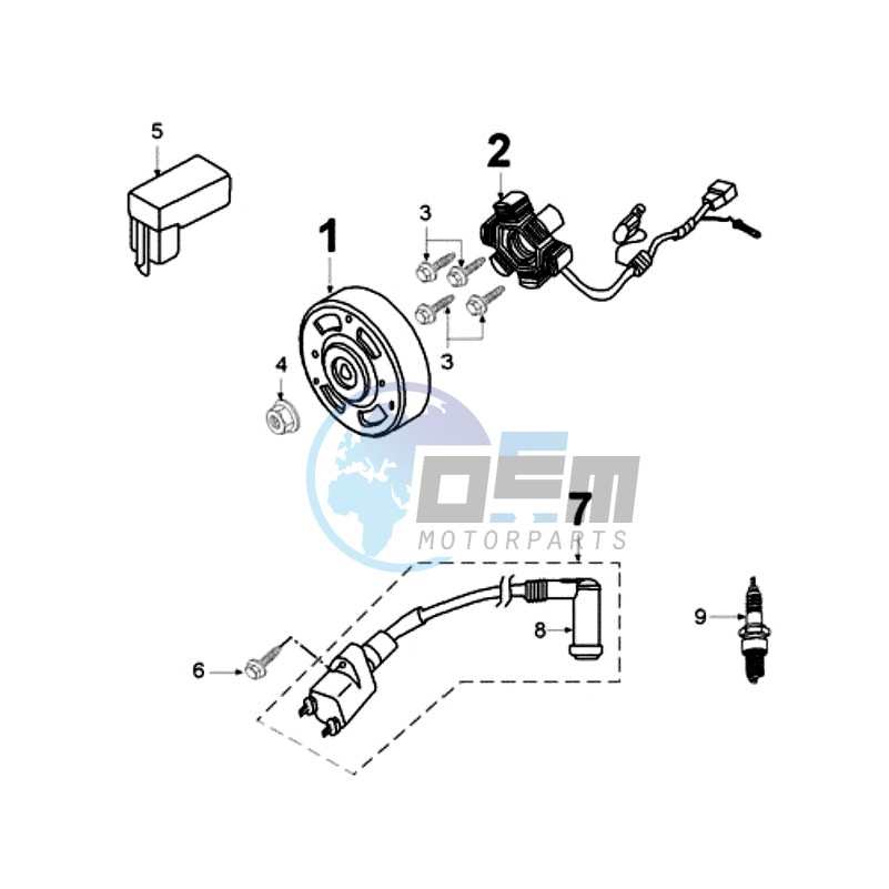 IGNITION PART WITHOUT SENDER LIGHT