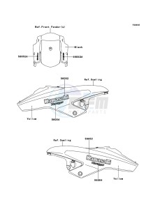 VERSYS_ABS KLE650DEF XX (EU ME A(FRICA) drawing Decals(Yellow)