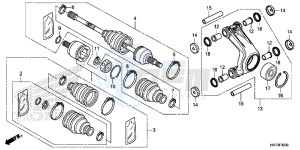 TRX420FA5G TRX420F Europe Direct - (ED) drawing REAR KNUCKLE/REAR DRIVESHAFT