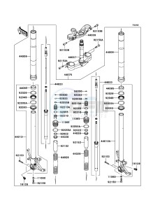 NINJA ZX-6R ZX636-C1H FR GB XX (EU ME A(FRICA) drawing Front Fork