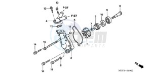 CRF450X9 Europe Direct - (ED) drawing WATER PUMP